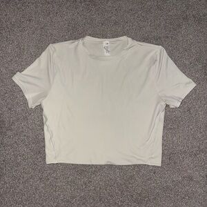 Lulu Lemon Cropped White Shirt